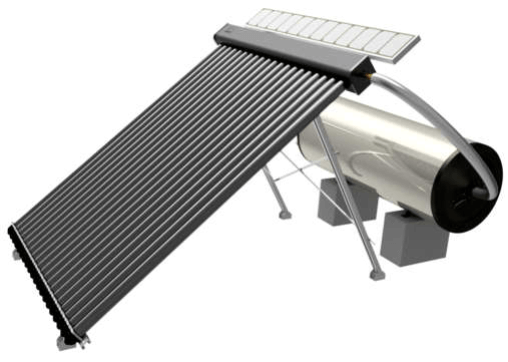 PV Powered Split Pump Forced Solar Heating System