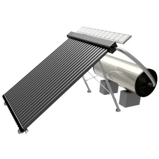 PV Powered Split Pump Forced Solar Heating System