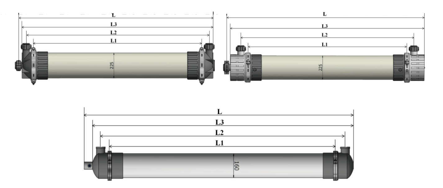 External pressure PVDF hollow fiber membrane modules